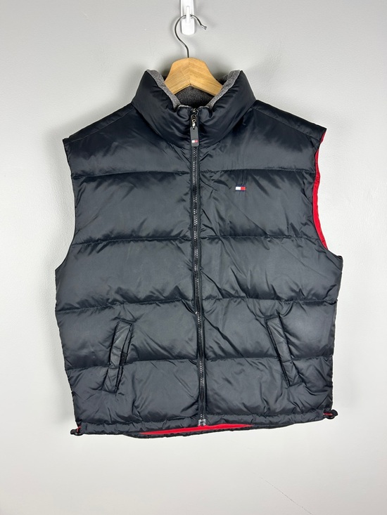 Tommy Hilfiger Jackets & Blazers - Y2K Tommy Hilfiger Down Puffer Vest Women's Large Black Vintage Sport Nylon